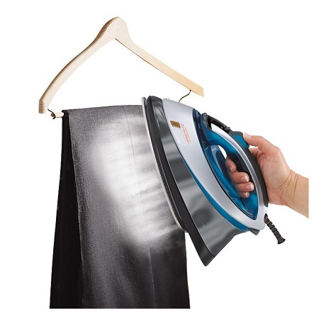 Vertical Steaming On Pants With Steam Iron